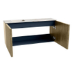 Mondiaz JOYA-DLUX 90cm meuble de salle de bains - couleur Dusk - Vasque FAYE position Gauche 1 trou de robinet couleur Frappe. SW1423055