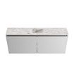 MONDIAZ TURE-DLUX meuble WC 120 cm Plata. EDEN lavabo Glace position milieu. Sans trou de robinet. SW1103446