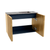 Mondiaz JOYA-DLUX Meuble de salle de bains 60cm - couleur Chêne - Vasque FAYE position Droite Sans trou de robinet couleur Sombra SW1424235