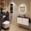 MONDIAZ TURE-DLUX Meuble de toilettes 80 cm Rosee. Lavabo EDEN Lava position centrale. Avec 1 trou de robinet. SW1103963