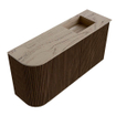 Mondiaz JOYA-DLUX 81.6cm toiletmeubel - ronding links kleur Walnut - Wastafel FAYE positie Rechts Zonder kraangat kleur Arena. SW1424362