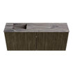 Mondiaz JOYA-DLUX 100cm meuble de salle de bains - couleur Shadow - Vasque FAYE position Gauche Sans trou de robinet couleur Sombra. SW1425203