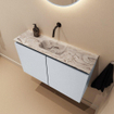 MONDIAZ TURE-DLUX Meuble de toilettes 80 cm Clay. EDEN lavabo Glace position milieu. Sans trou de robinet. SW1103229
