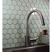 La Mosaic Factory Barcelona carreau mosaïque - 28,2x32,1cm - carrelage mural - Hexagone - Porcelaine Vert Clair Brillant SW104825