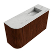 Mondiaz JOYA-DLUX 71.6cm toiletmeubel - ronding links kleur Ruby - Wastafel FAYE positie Rechts Zonder kraangat kleur Opalo. SW1423727