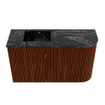 Mondiaz JOYA-DLUX Meuble de toilette 71,6cm - arrondi droit couleur Ruby - Lavabo FAYE position Gauche Sans trou de robinet couleur Lava. SW1423646
