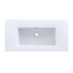 Arcqua Mira Lavabo encastré - 91x46x1.5cm - vasque simple - sans trou de robinet - marbre de synthèse - blanc mat SW1581356