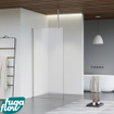 FugaFlow Eccelente Vetro inloopdouche badkamer - 60x200cm - mat glas - plafondarm - geborsteld RVS SW1124954