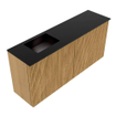 Mondiaz JOYA 90cm toiletmeubel - kleur Oak - Wastafel FAYE positie Links 1 kraangat kleur Urban. SW1421174