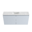 MONDIAZ TURE-DLUX Meuble toilette - 100cm - Clay - EDEN - vasque Opalo - position centrale - 1 trou de robinet SW1104269