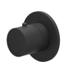 IVY Bond Partie apparente - pour robinet de douche - flux traversant - robinet d'arrêt - symmetry - rosace ronde - Noir mat PED SW1031185
