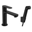 Hansgrohe Rebris S bidetset m. 1-gats wastafelkraan 110 m. handdouche m. doucheslang 160cm mat zwart SW796437