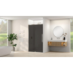 Van Rijn Products ST09 Schuifdeur vast deel - 157.5x200cm - grijs rookglas - soft-close - incl. RVS Geborsteld SW1178004