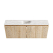 MONDIAZ TURE-DLUX meuble de toilettes 120 cm Washed Oak. Lavabo EDEN Ostra position milieu. Avec 1 trou de robinet. SW1105159