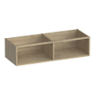 Ichoice Zijkast Natural Wood Loom 120-2 Grey Oak 119x30x45.5cm Massief Eiken Vingerlas ongeborsteld SW445697