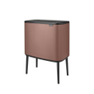 Brabantia Bo Touch Bin Poubelle - 11+23 litres - 2 seau intérieur en plastiques - satin taupe SW1117518