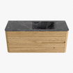 Mondiaz CIRO-DLUX Badkamermeubelset - 120x45x50cm - Solid surface wastafel Lava - 1 wasbak Rechts - zonder kraangaten - 2 lades - Oak SW1531022