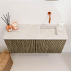 Mondiaz JOYA-DLUX 80cm toiletmeubel - kleur Dusk - Wastafel FAYE positie Rechts Zonder kraangat kleur Ostra. SW1423380
