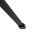 FugaFlow Eccelente Porte de douche en verre - 90x200cm - charnières - poignée de porte - plat - verre de sécurité clair - Noir mat SW1469489