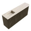 Mondiaz JOYA-DLUX 101.6cm toiletmeubel - ronding rechts kleur Shadow - Wastafel FAYE positie Links 1 kraangat kleur Meli. SW1424913