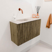 Mondiaz JOYA-DLUX Meuble de toilette 71,6cm - arrondi droite couleur Dusk - Vasque FAYE position gauche Sans trou de robinet couleur Nata. SW1425918