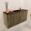 Mondiaz JOYA 80cm meuble de salle de bains - couleur Dusk - Vasque FAYE position Milieu 1 trou de robinet couleur Urban. SW1421654