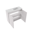 MONDIAZ TURE-DLUX Meuble toilette - 60cm - Cale - EDEN - vasque Opalo - position droite - sans trou de robinet SW1105184