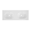 Saniclass Chaci Wastafel - 120x46x14cm - zonder kraangaten - keramiek - wit SW1234850
