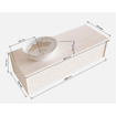 MONDIAZ LUSH Ensemble de meuble salle de bain - 100cm - 1 tiroir - lavabo BARCO - vasque à gauche - 1 trou de robinet - chêne blanchi SW409518