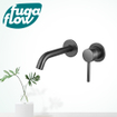 FugaFlow Eccelente Sobrado Robinet lavabo encastrable 2 trous avec partie encastrable Gun metal SW1123457