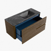 Mondiaz CIRO-DLUX Badkamermeubelset - 110x45x50cm - Solid surface wastafel Lava - 1 wasbak Rechts - zonder kraangaten - 2 lades - Dusk SW1533025