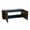 Mondiaz JOYA-DLUX 101.6cm toiletmeubel - ronding links kleur Shadow - Wastafel FAYE positie Rechts 1 kraangat kleur Oza. SW1425079