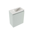 MONDIAZ TURE-DLUX Meuble toilette - 40cm - Greey - EDEN - vasque Ostra - position droite - sans trou de robinet SW1104842