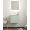 Mondiaz VICA ensemble de meuble de salle de bain - 60cm - meuble sous lavabo greey - 2 tiroirs - lavabo denia milieu - 1 trou de robinet - miroir LED - version XL 60cm de haut SW1098092