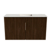 Mondiaz JOYA-DLUX 70cm toiletmeubel - kleur Walnut - Wastafel FAYE positie Midden 1 kraangat kleur Ostra. SW1422585