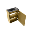 MONDIAZ TURE-DLUX 40cm toiletmeubel Oro. EDEN wastafel Lava positie links. Zonder kraangat. SW1103902