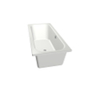 Xenz Aruba Ligbad - 170x75x48 - afvoer Midden - overloop andere kant - acryl - wit SW378283
