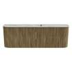 Mondiaz JOYA-DLUX Meuble de salle de bains 123,2cm - arrondis gauche et droite couleur Dusk - Vasque FAYE position Milieu 1 trou de robinet couleur Glace. SW1423214