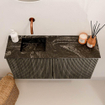 Mondiaz JOYA-DLUX 80cm meuble de salle de bains - couleur Shadow - Vasque FAYE position Gauche Sans trou de robinet couleur Lava. SW1422853