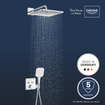 GROHE QuickFix Precision SmartControl inbouw douchesysteem met Vitalio Rain Mono 310 Cube hoofddouche chroom SW1120186