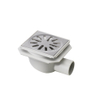 Aquaberg regard en plastique/pièce à poser avec raccord latéral 40mm avec grille en inox réglable 10x10cm avec siphon à odeur PPC 40mm 2300034