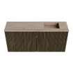 Mondiaz JOYA-DLUX 90cm toiletmeubel - kleur Shadow - Wastafel FAYE positie Rechts Zonder kraangat kleur Saba. SW1425121