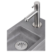 Differnz ravo ensemble lave-mains béton gris foncé robinet droit chro avec mat 38.5x18.5x9cm SW705484