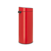 Brabantia Touch Bin Poubelle - 30 litres - seau intérieur en plastique - passion red SW1117311