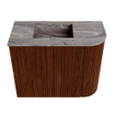 Mondiaz JOYA-DLUX Meuble de toilette 51,6cm - arrondi droit couleur Ruby - Vasque FAYE position gauche sans trou de robinet couleur Sombra SW1425689
