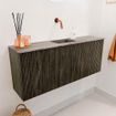 Mondiaz JOYA-DLUX 100cm meuble de salle de bains - couleur Shadow - Vasque FAYE position Milieu Sans trou de robinet couleur Oza. SW1425045