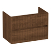 BRAUER Adore Wavy meuble sous-lavabo 80 2 tiroirs softclose - sans poignées - 1 découpe pour siphon - Forest Cacao SW1198628