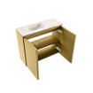 MONDIAZ TURE-DLUX Meuble toilette - 60cm - Oro - EDEN - vasque Frappe - position gauche - 1 trou de robinet SW1102884