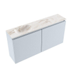 MONDIAZ TURE-DLUX Meuble de toilettes 100 cm Clay. EDEN lavabo Frappe position gauche. Avec 1 trou de robinet. SW1102687