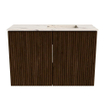 Mondiaz JOYA-DLUX 60cm meuble de salle de bains - couleur Walnut - Vasque FAYE position Droite Sans trou de robinet couleur Nata. SW1424479
